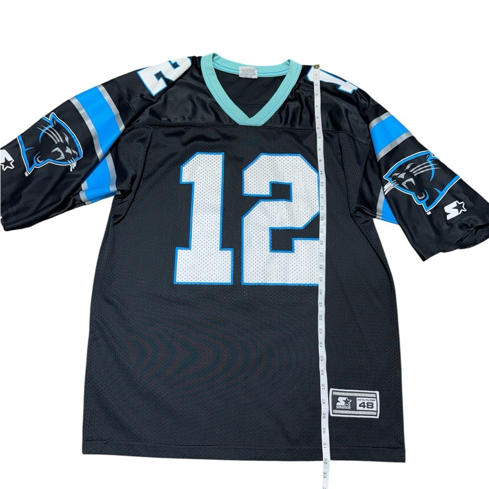 VTG Starter NFL Carolina Panthers Kerry Collins #12 Jersey Size 48 L Black - Picture 3 of 9